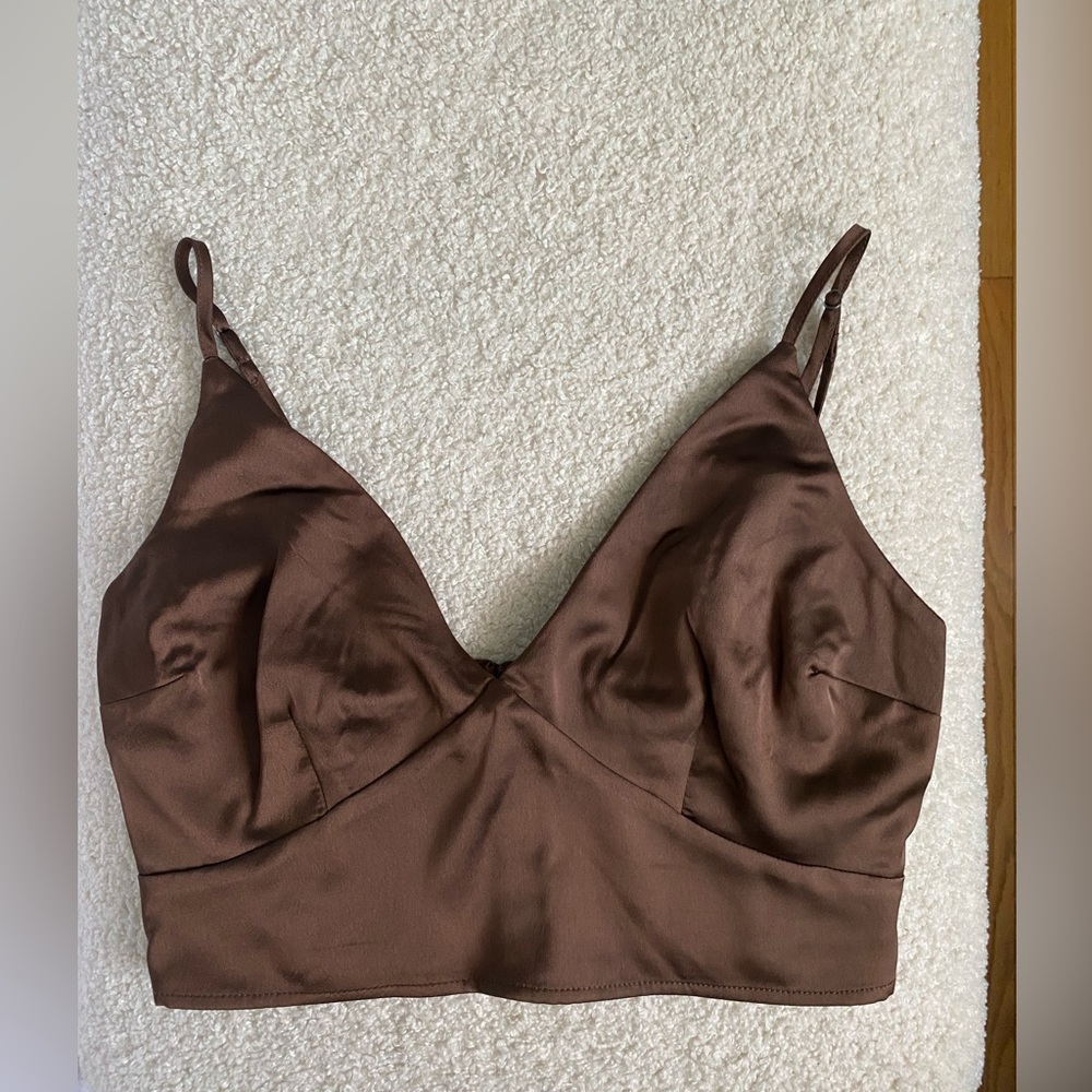 Abercrombie Brown Satin Tank